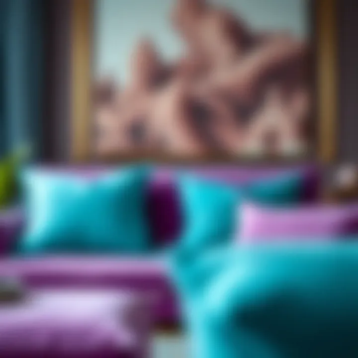 Magnificent The Aesthetics and Functionality of Purple and Teal Pillows in Interior Design