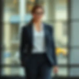 Elegant plus size business outfit with blazer