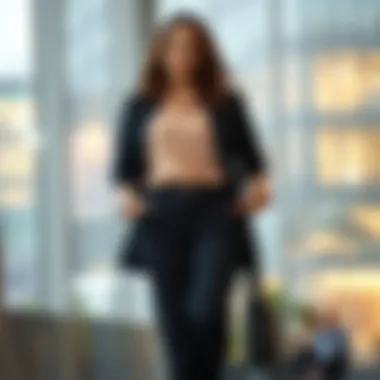 Versatile plus size trousers paired with a blouse