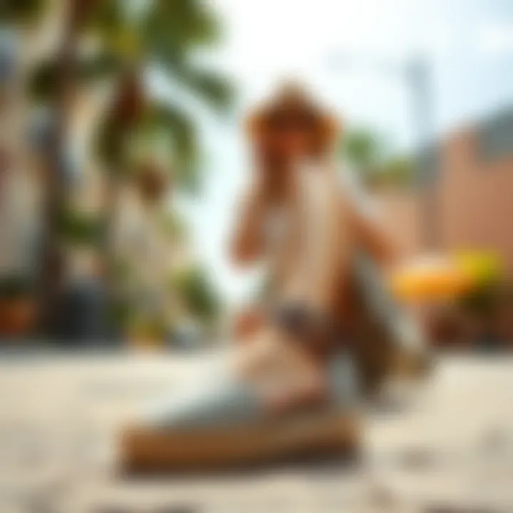 Styling Ankle Strap Espadrille Flats for Summer Stylish outfit featuring ankle strap espadrille flats paired with summer attire