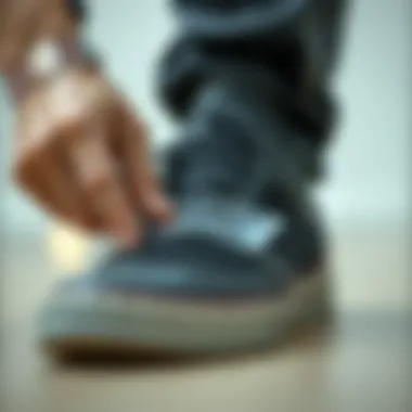 Application Techniques for Anti-Slip Stickers Demonstration of applying anti-slip stickers to a shoe