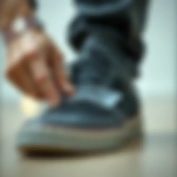 Application Techniques for Anti-Slip Stickers Demonstration of applying anti-slip stickers to a shoe