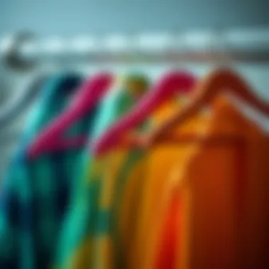 Vibrancy of Fabric Bathrobe Hangers Colorful fabric bathrobe hangers adding vibrancy to decor