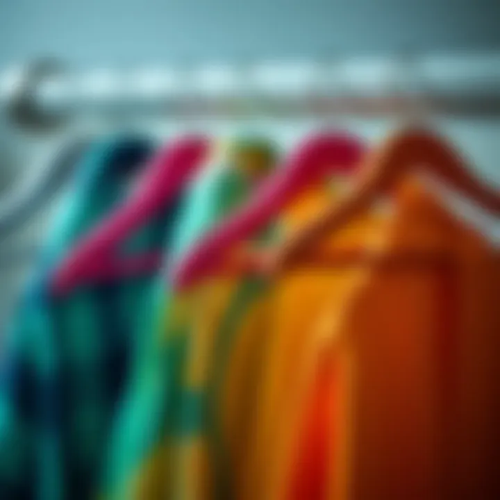 Vibrancy of Fabric Bathrobe Hangers Colorful fabric bathrobe hangers adding vibrancy to decor