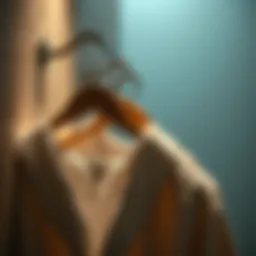 Elegant wooden bathrobe hanger showcasing craftsmanship