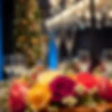 Sophisticated Flute Display Elegant champagne flute arrangement with floral accents