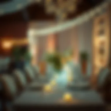 Soft lighting setup enhancing the festive atmosphere