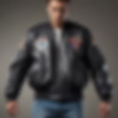 A well-maintained bomber jacket in a casual setting