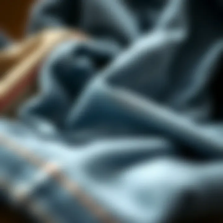 Diversity in Denim Fabric A diverse range of fabric textures and colors in jean sets.