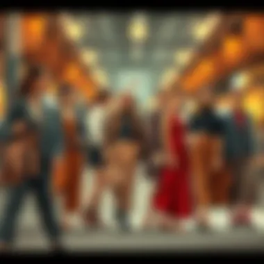 Cultural Evolution of Fashion A cultural representation of clothing evolution across different eras.