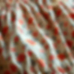 Close-up of ditsy floral patterns on fabric