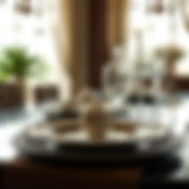 Ornate Charger Plates in a Luxurious Setting A luxurious table setting featuring ornate charger plates