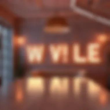 Chic Interior with Integrated LED Letters LED letters integrated into a chic interior decor setting