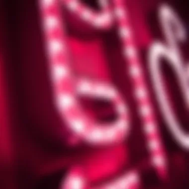 Intricate Design of LED Letters Close-up of a stylish LED letter showcasing intricate design