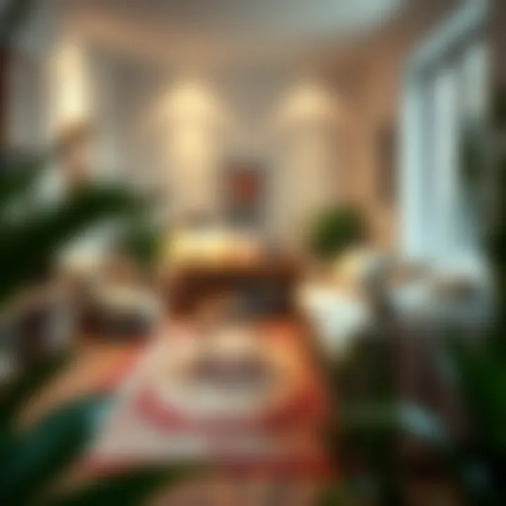 A cozy corner featuring a stylish rug that complements the decor