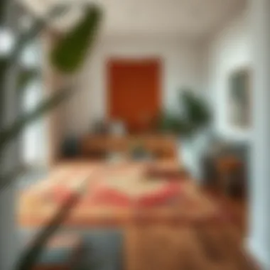 Sustainable rug options displayed in a modern living space