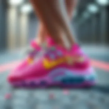 Vibrant Colorway and Design Details of Air Max Pre Day Close-up of Air Max Pre Day showcasing vibrant colorway and design details