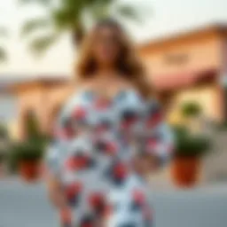 Elegant plus size two piece outfit perfect for a summer event