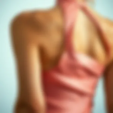 Quality Fabric Choices for Bodysuits Close-up of fabric texture for halterneck bodysuit