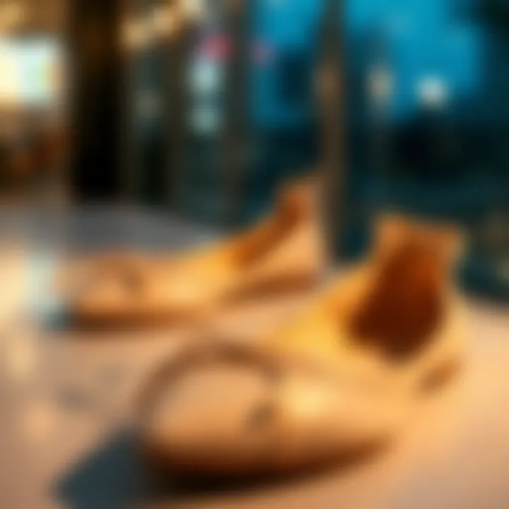 Elegant Design of Criss Cross Strap Ballet Flats Elegant ballet flats showcasing criss cross straps in a stylish setting