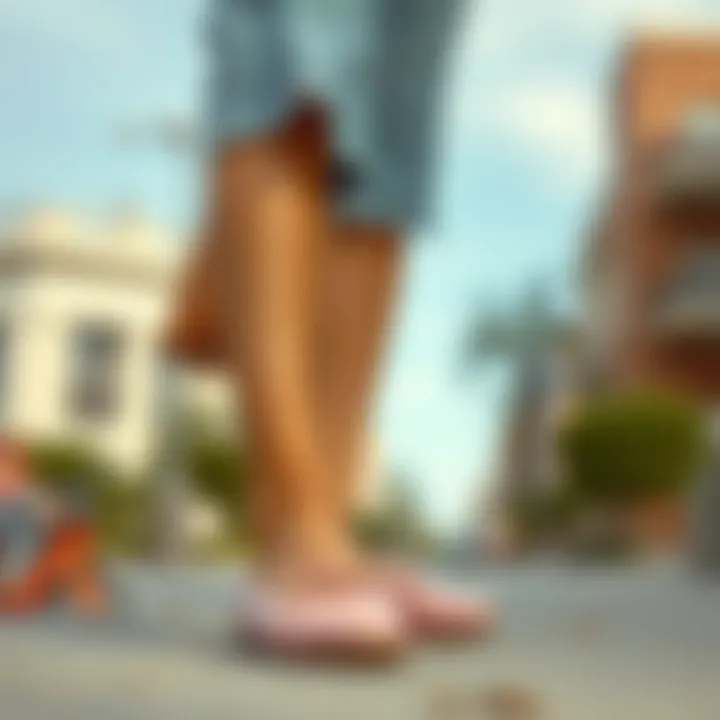 Fashion Styling with Criss Cross Strap Ballet Flats A fashionable outfit paired with criss cross strap ballet flats