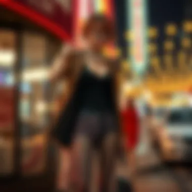 Chic Styling with Bedazzled Tights Stylish outfit featuring bedazzled tights paired with a chic top and accessories