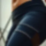 A close-up of fabric textures used in body shaping yoga pants