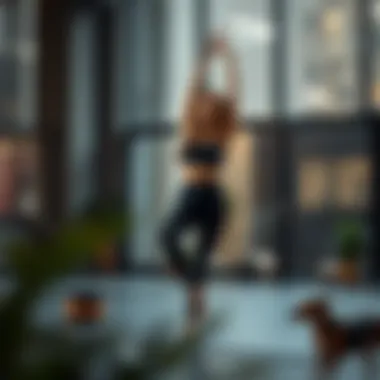 Flexibility in Body Shaping Yoga Pants During Practice Yoga practice showcasing flexibility in body shaping yoga pants