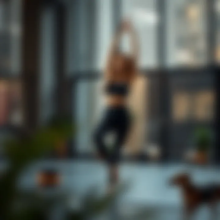 Flexibility in Body Shaping Yoga Pants During Practice Yoga practice showcasing flexibility in body shaping yoga pants