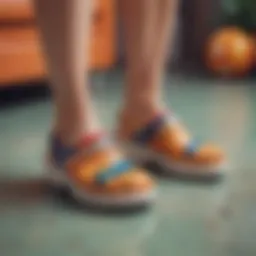 Cheerleader showcasing Croc Jibbitz with vibrant colors