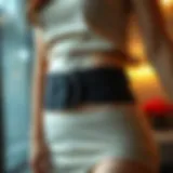 Elegant waist training wrap belt showcasing its sleek design
