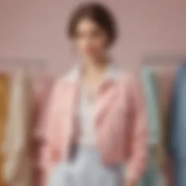 A collection of pastel fabrics draped artistically, showcasing the color palette of cottage core