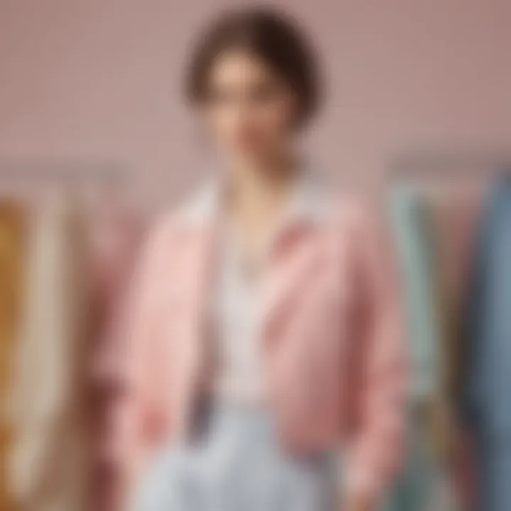 A collection of pastel fabrics draped artistically, showcasing the color palette of cottage core