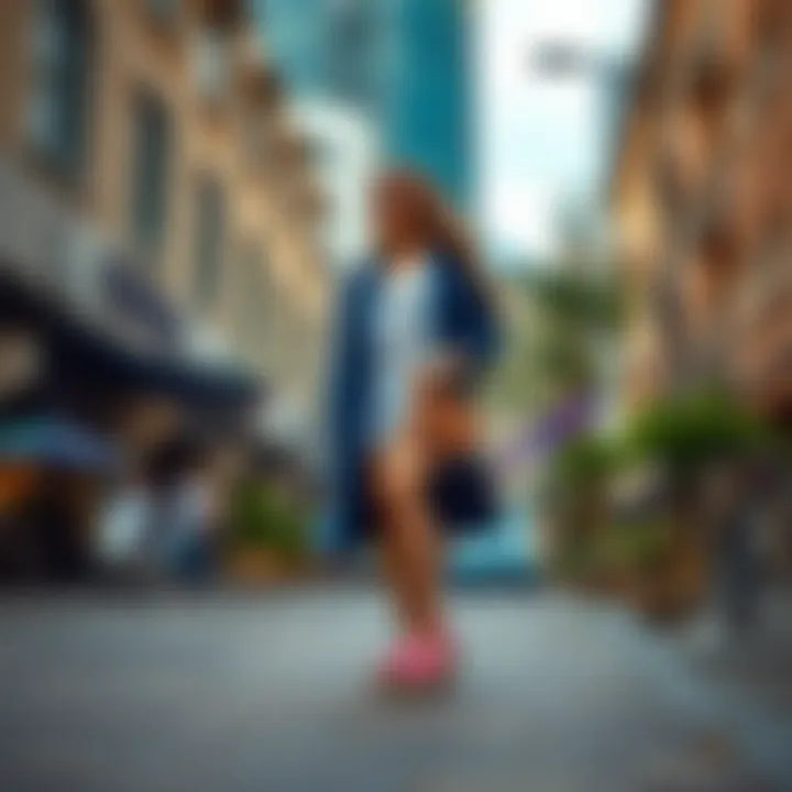 Contemporary Styling in Urban Environments Stylish outfit featuring flat platform espadrille sandals in an urban setting