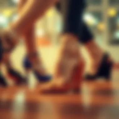 Diverse Styles of Wedge Heels A diverse collection of fashionable wedge heel shoes