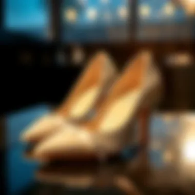 The Elegance of Wedge Heels Elegant formal wedge heel shoes on a polished surface