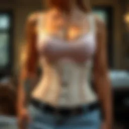 Detailed view of a full body waist trainer showcasing its design and features