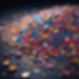 Vibrant assortment of glitter flakes in various colors and shapes.