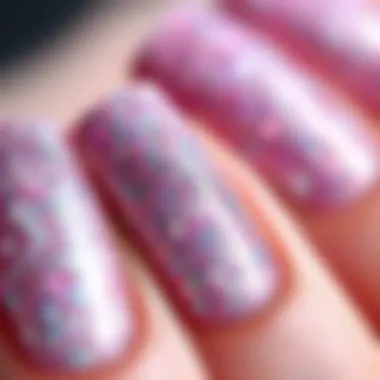 Texture and Shine of Glitter Nail Stickers Close-up of glitter nail stickers highlighting texture and shine