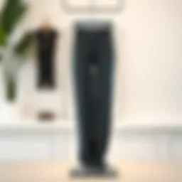 Stylish grey bootcut yoga pants displayed on a minimalist background