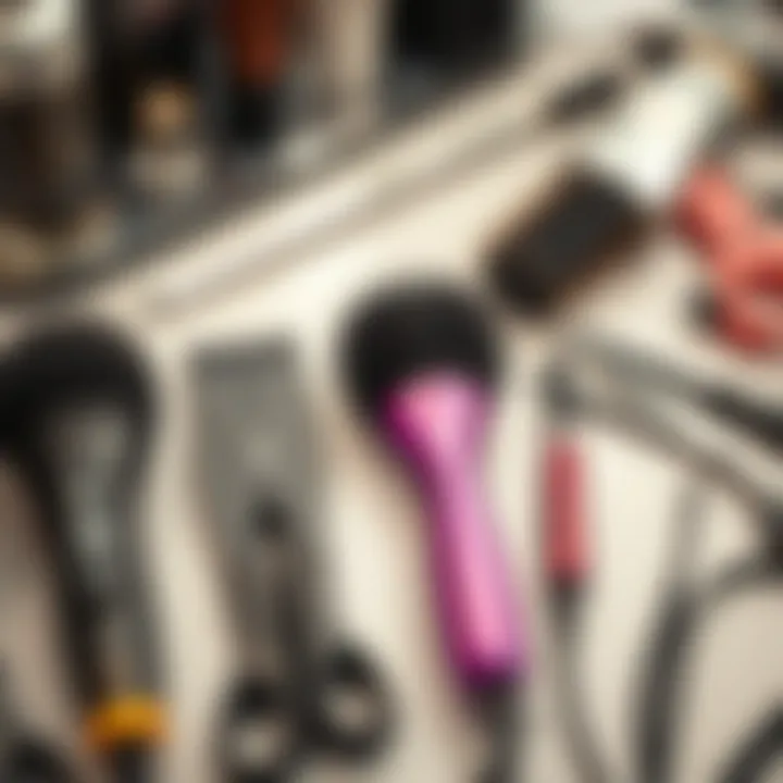 An array of innovative hair styling tools laid out neatly