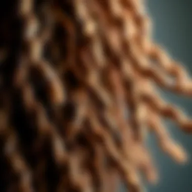 Textured view of Kanekalon Marley hair