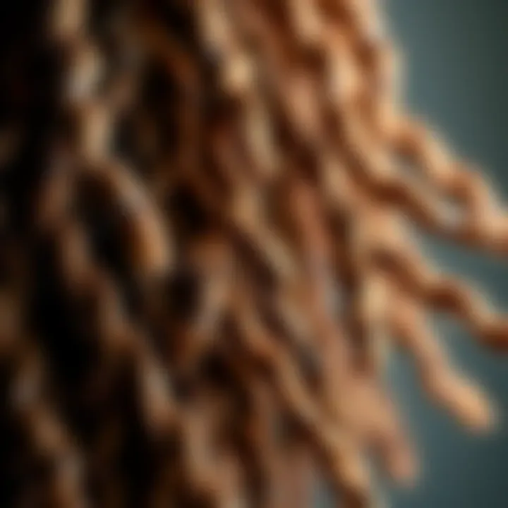 Textured view of Kanekalon Marley hair