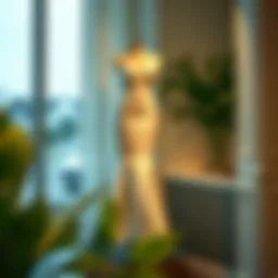 Elegant mermaid hem midi dress in a stylish setting