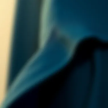 Close-up of the fabric texture of a mermaid hem midi dress