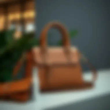 Premium materials used in the mini double handle satchel.