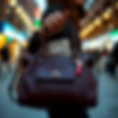 Versatile styling of the mini double handle satchel for various occasions.