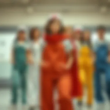A collage of various nurse overall styles reflecting diverse cultural influences