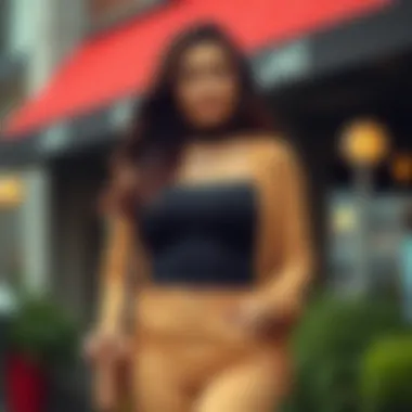 Stylish outfit combinations with polyester spandex tops