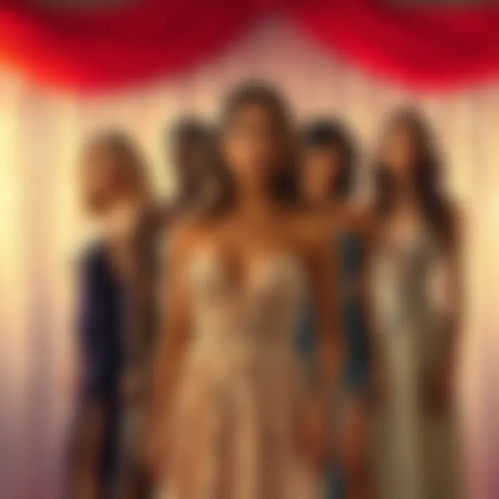 Diversity in Sheer Bodice Fashion Diverse body types in sheer bodice dresses